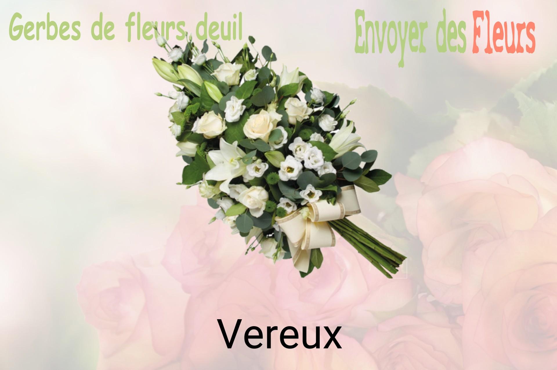 Gerbe de fleurs de deuil livrée à Vereux